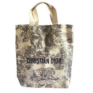 New Christian Dior Toile Canvas Cloth Pouch / Tote Bag